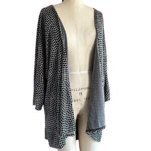 Womens Smock Size Large Black White Casual Flowy Everyday Wear Modest